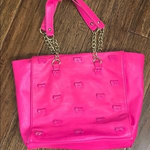 Hot Pink Betsey Johnson with pink metal bows